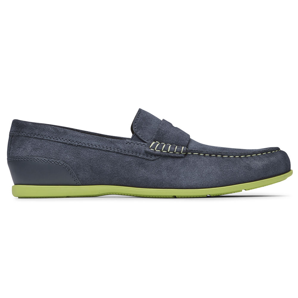 Sapato Vela Rockport Homem Azuis - Malcom Penny - 96435KLIZ